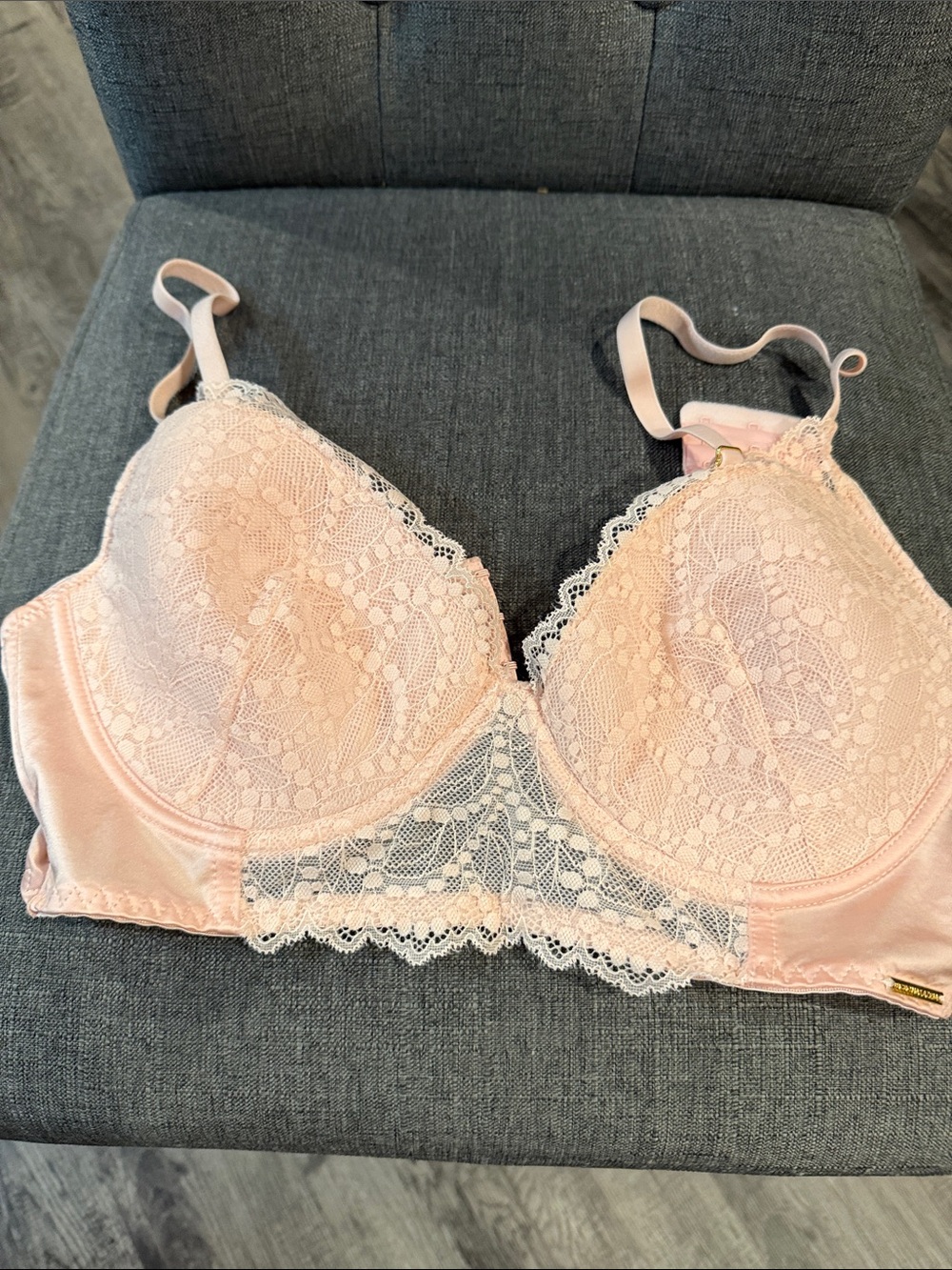 BCBGMaxAzria Blush Pink Lace Underwire Bra